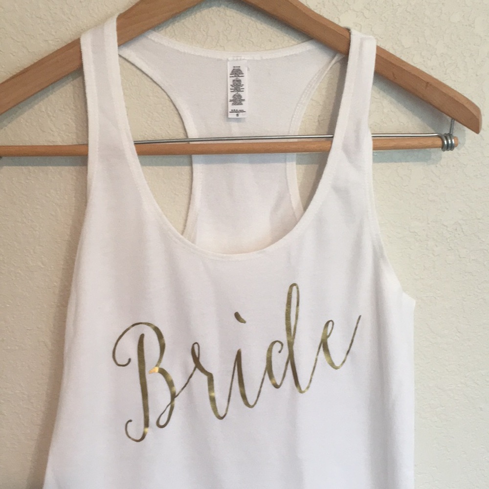Bride White Bro Tank!